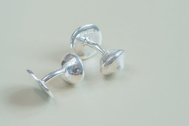 Sterling Silver Rwandan Bead Cufflinks