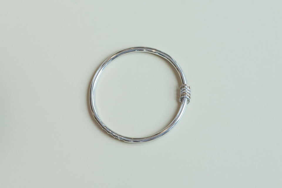 Sterling Silver and Gold Five Links Bangle